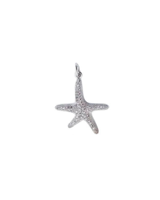 Silver Shine Starfish Charm