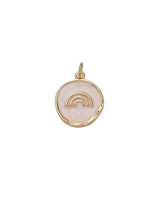 White Circle Rainbow Charm