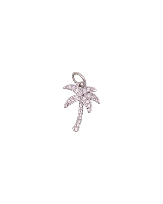 Silver Shine Palm Tree Charm