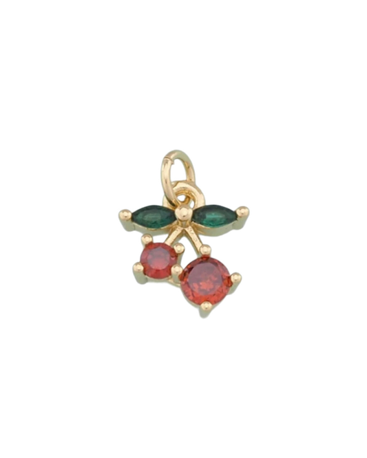 Tiny Red Cherry Charm