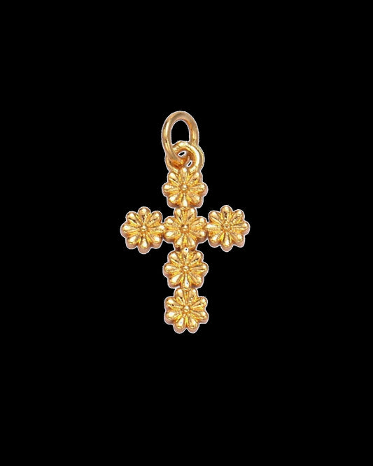 Daisy Cross Charm