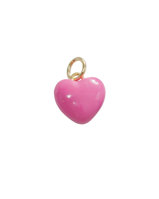 Bubblegum Pink Heart Charm