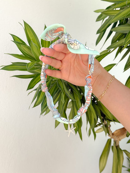 Coastline Scarf Charm Necklace