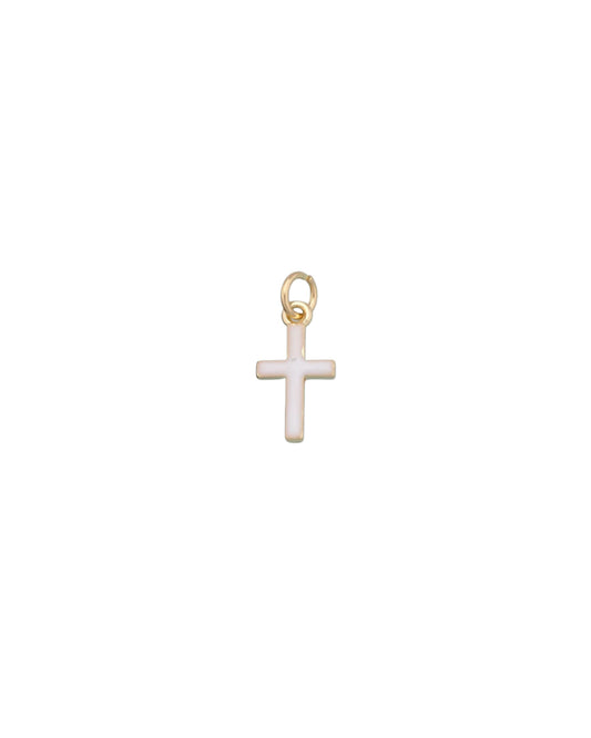 White Cross Charm