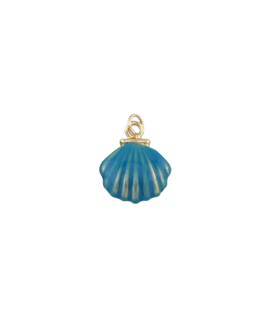 Blue Clam Shell Charm
