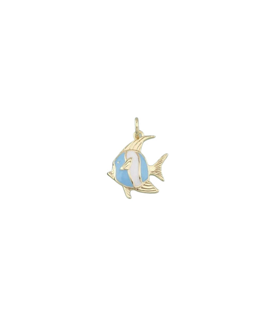 Blue Flounder Fish Charm