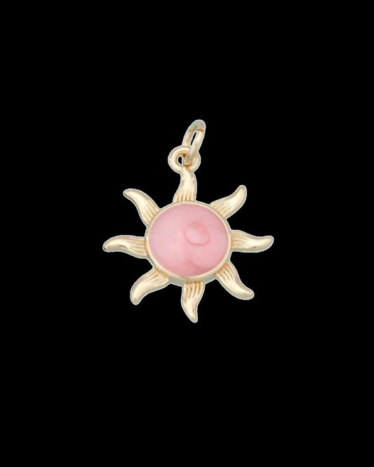 Pink and Gold Sun Charm