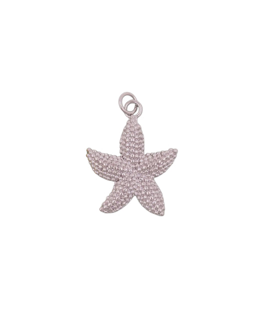 Silver Puffy Starfish Charm