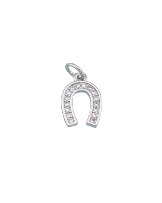 Silver Shine Horseshoe Charm