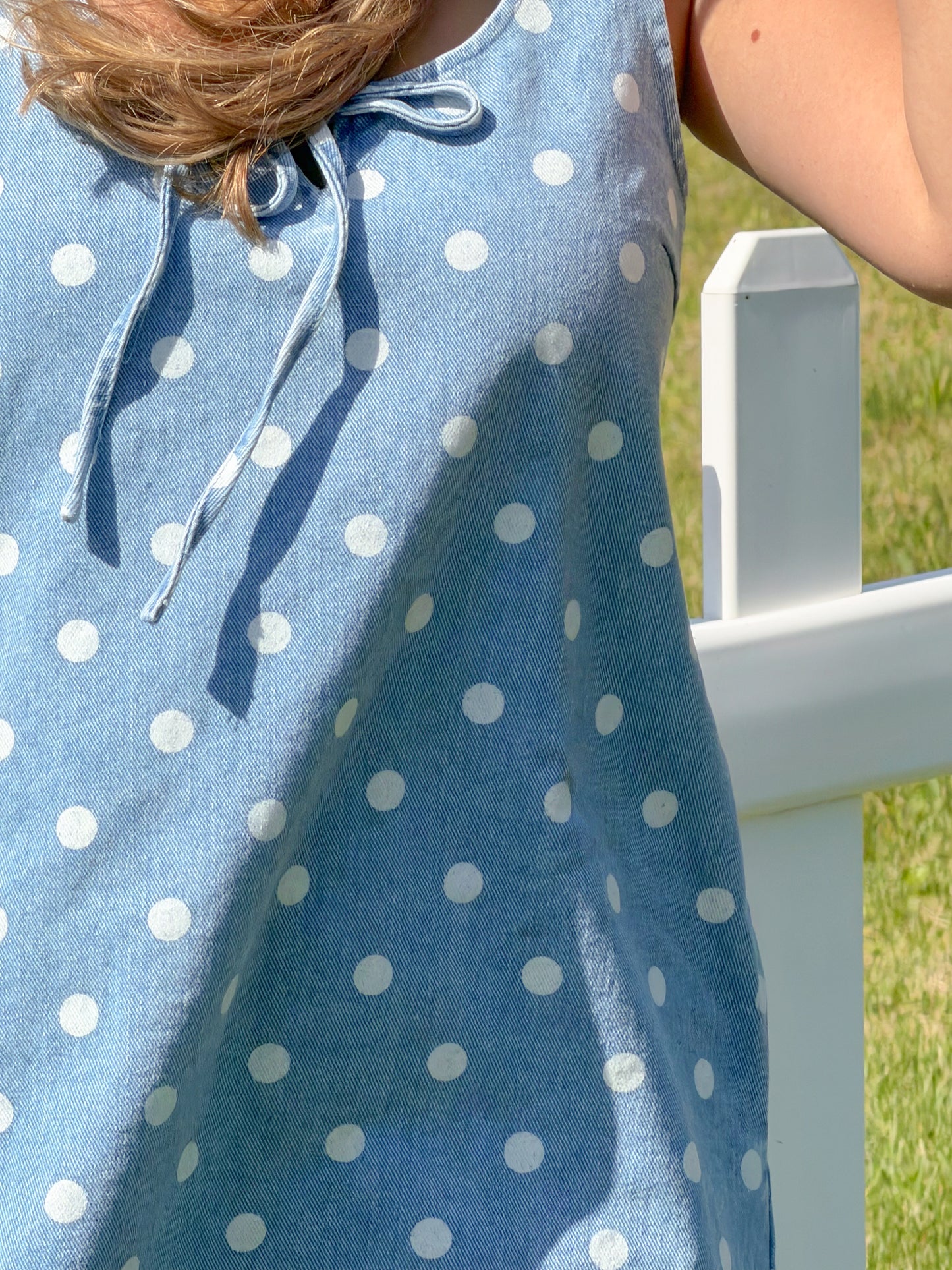 Americana Dot Denim Dress
