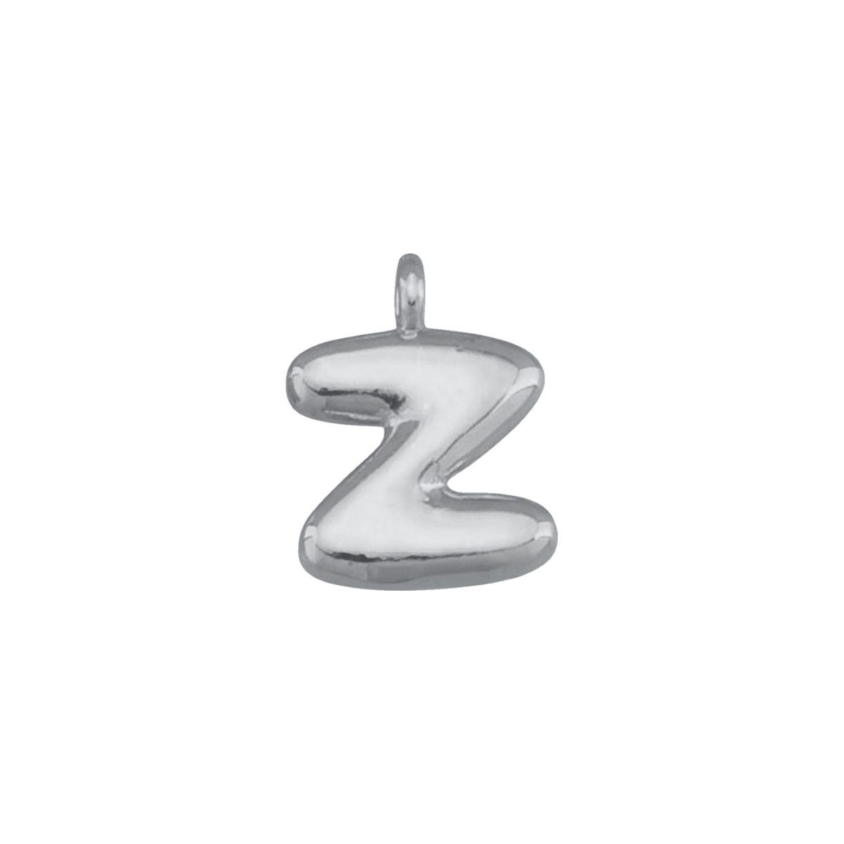 Silver Bubble Letter Charms