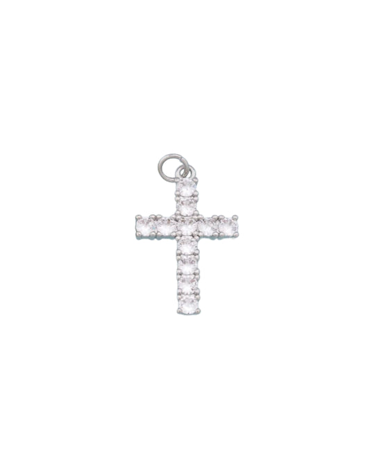 Silver Shine Cross Charm