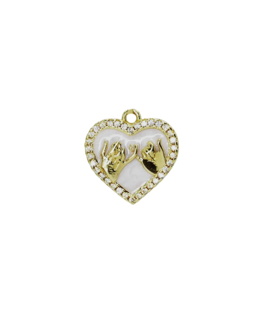 Heart Pinky Promise Charm