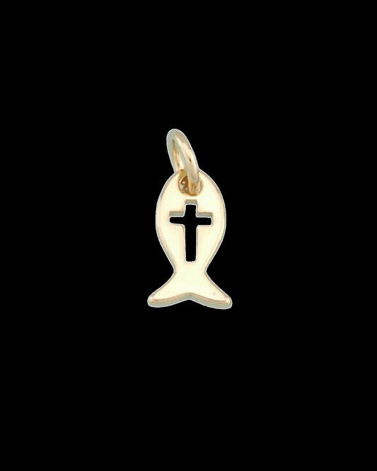 Tiny Fish with Cross Charm