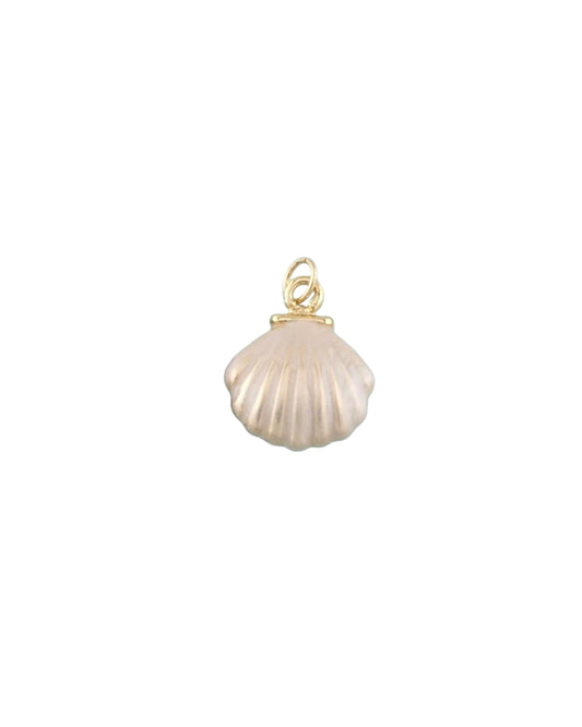 White Clam Shell Charm