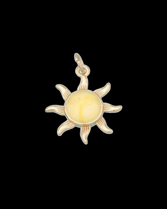 Yellow and Gold Sun Charm