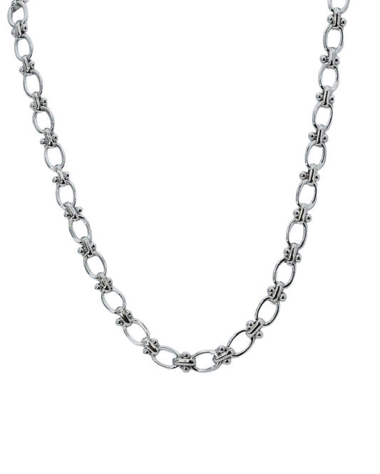 Silver Fancy Link Necklace