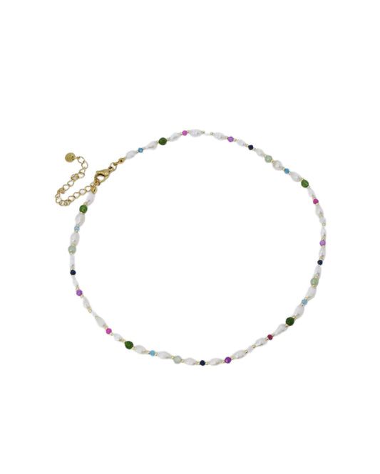 Pearl Girl Gemstone Necklace