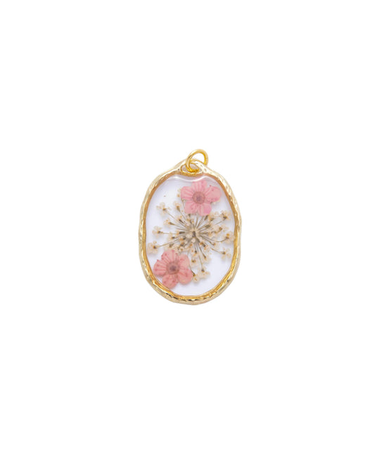 Pink Resin Flower Charm