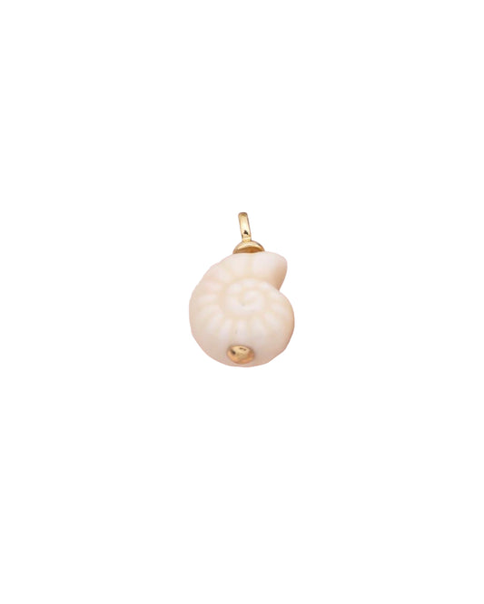 Milky White Swirl Shell Charm