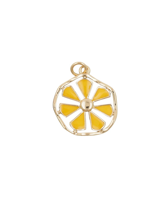 Yellow Circle Daisy Charm