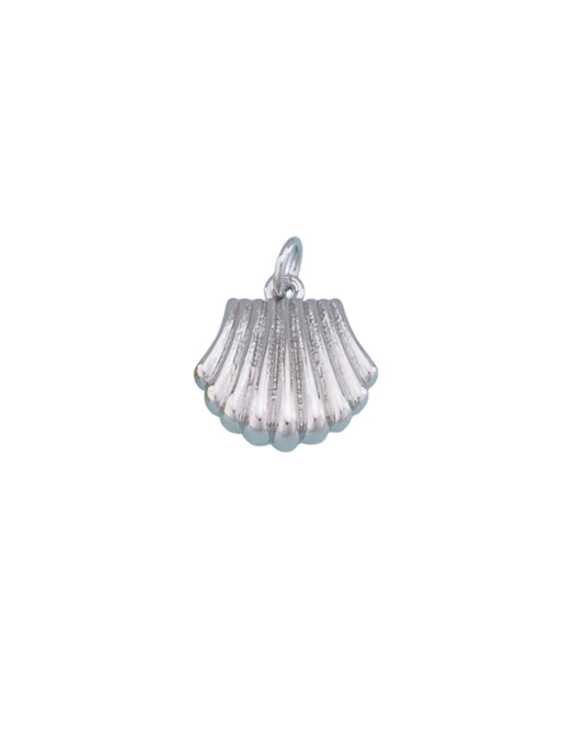 Silver Scallop Shell Charm