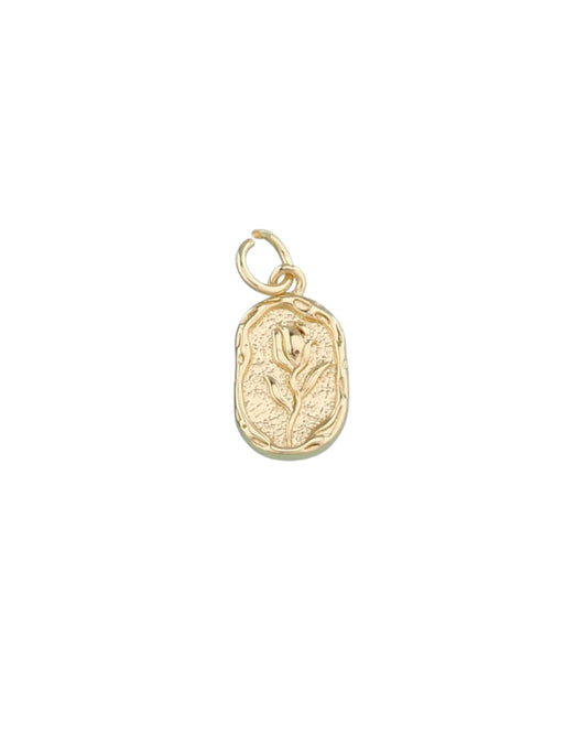 Golden Vintage Tulip Charm