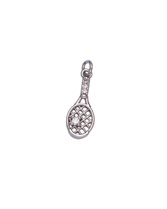 Silver Tennis Charm