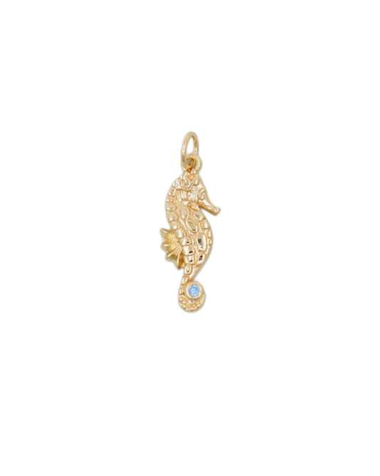 Blue Gem Seahorse Charm