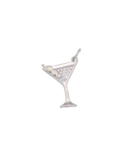 Silver Martini Charm