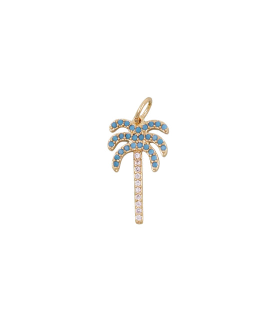 Blue Shine Palm Tree Charm