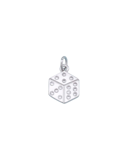 Silver Dice Charm