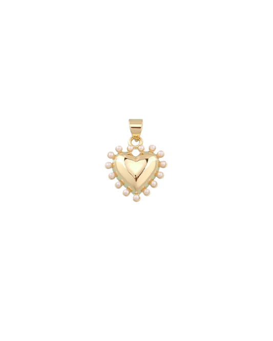 Small Halo Pearl Heart