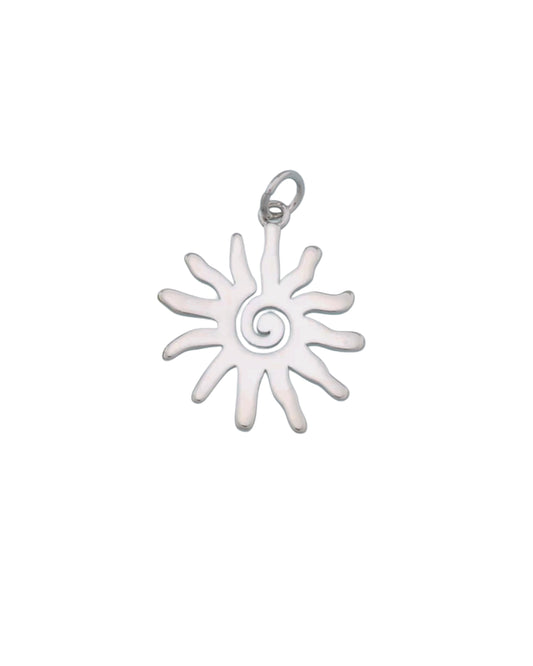 Silver Sunburst Charm