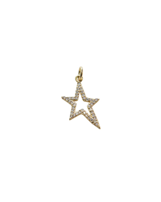 Shine Open Star Charm
