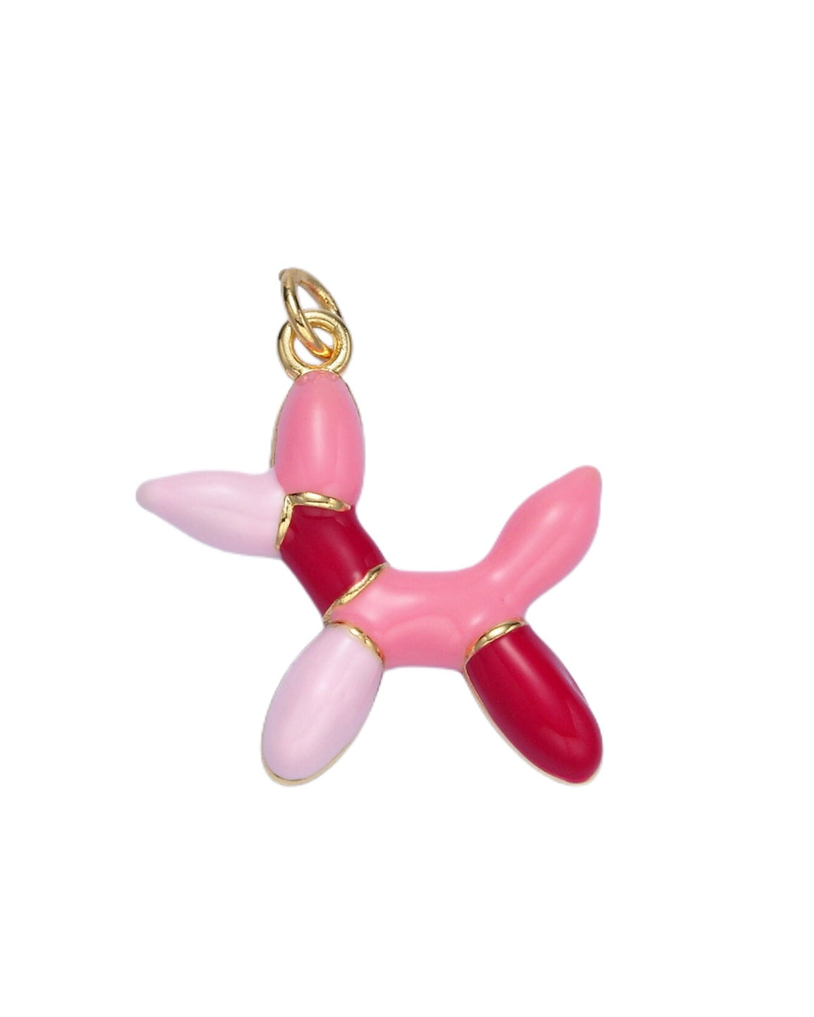 Pink Balloon Dog Charm