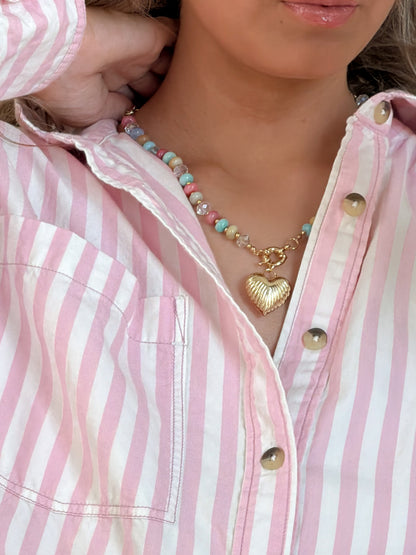 XOXO Beaded Necklace