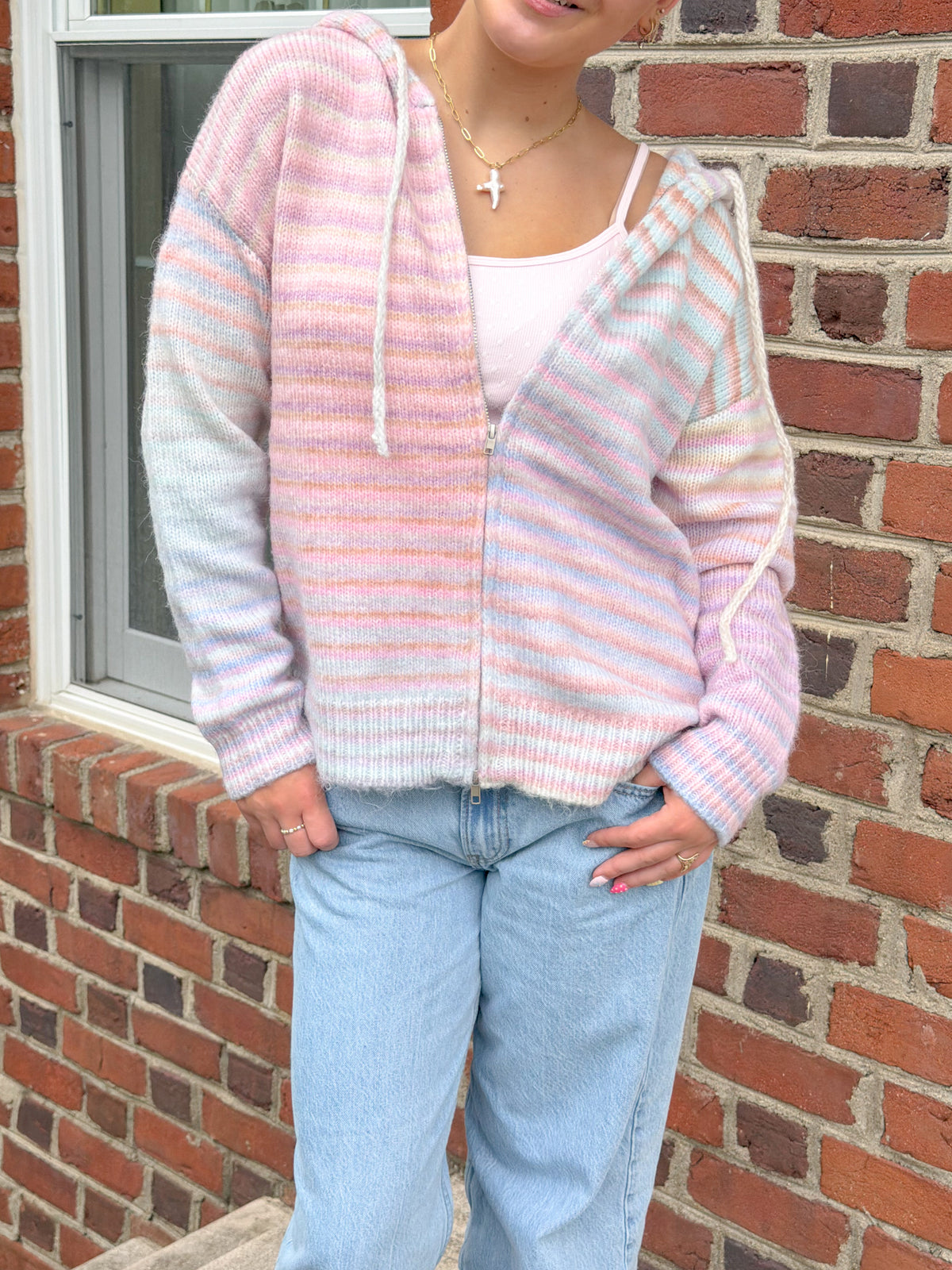 Sweetheart Zip-Up Sweater