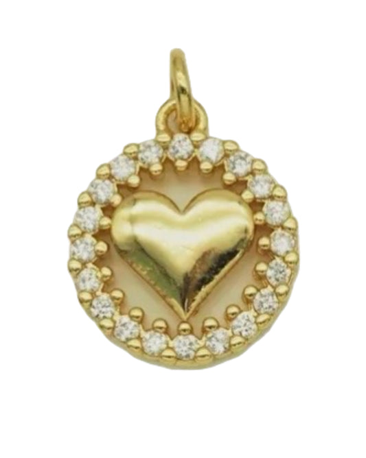 Circle Heart Charm