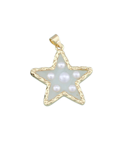 Clear Pearly Star Charm