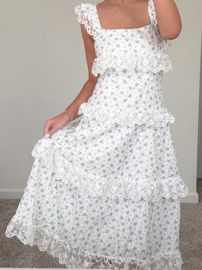 Lilac Lace Maxi Dress