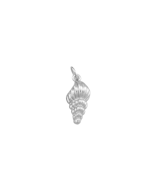 Silver Swirl Shell Charm