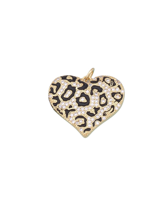 Leopard Heart Charm