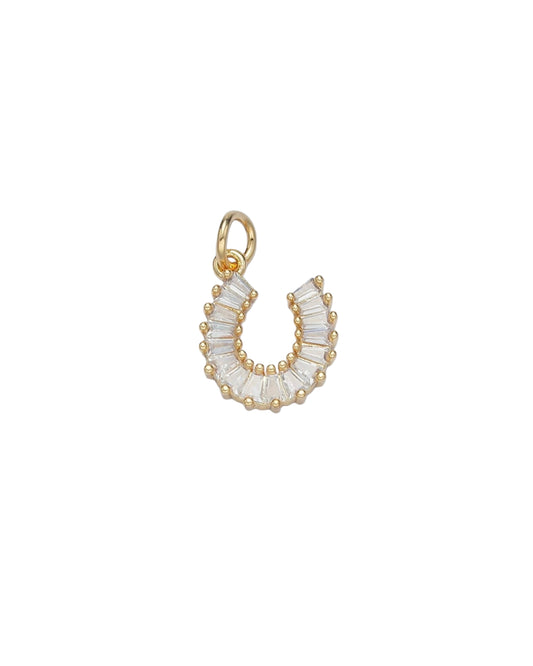 Clear Horseshoe Charm