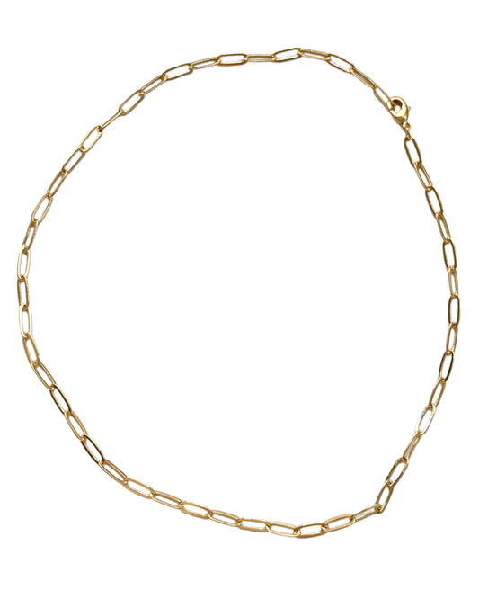 Gold Paperclip Necklace