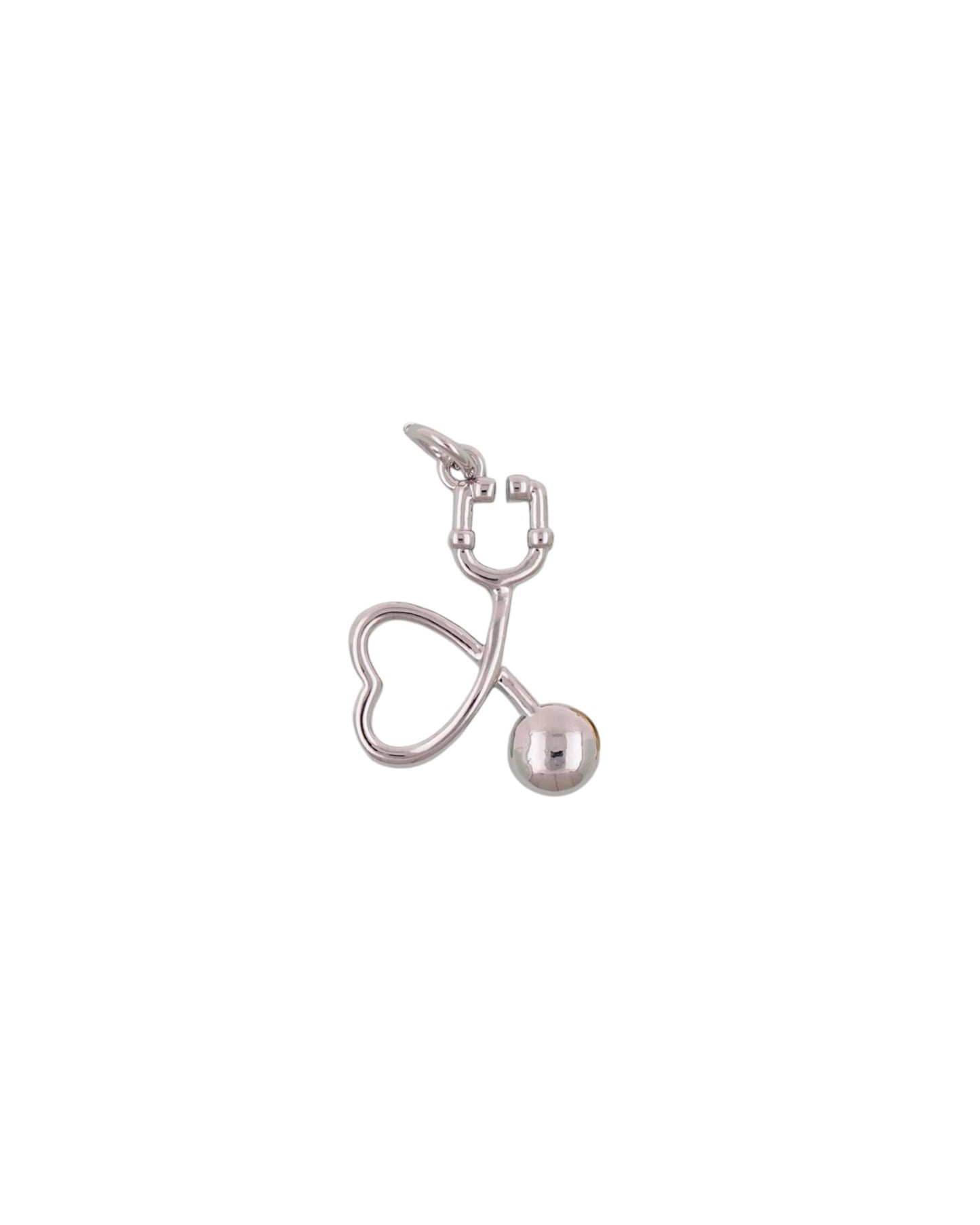 Silver Stethoscope Charm