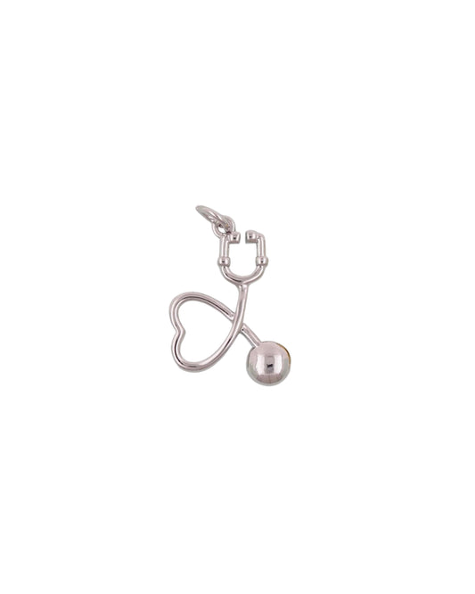Silver Stethoscope Charm