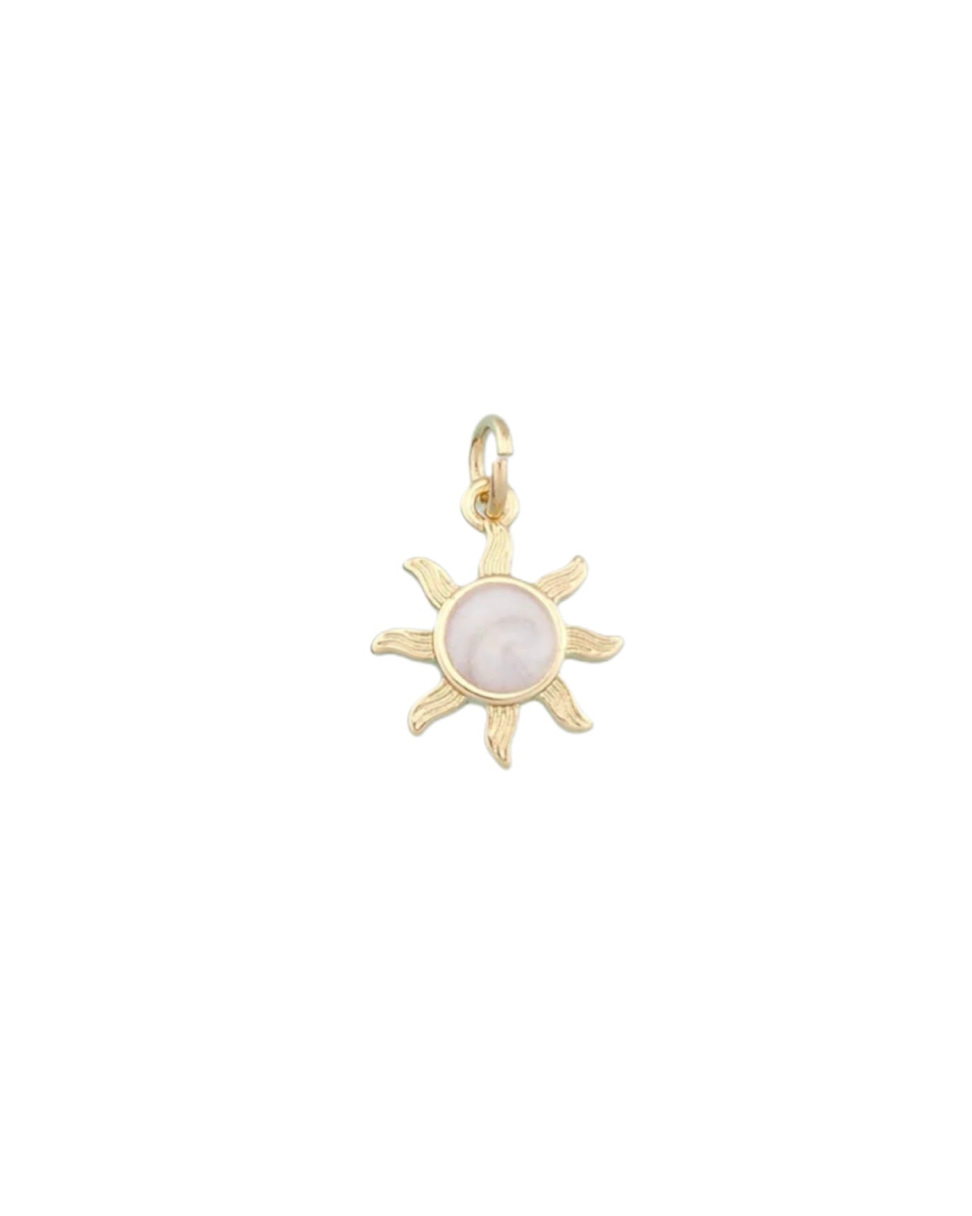 Tiny White Sun Charm