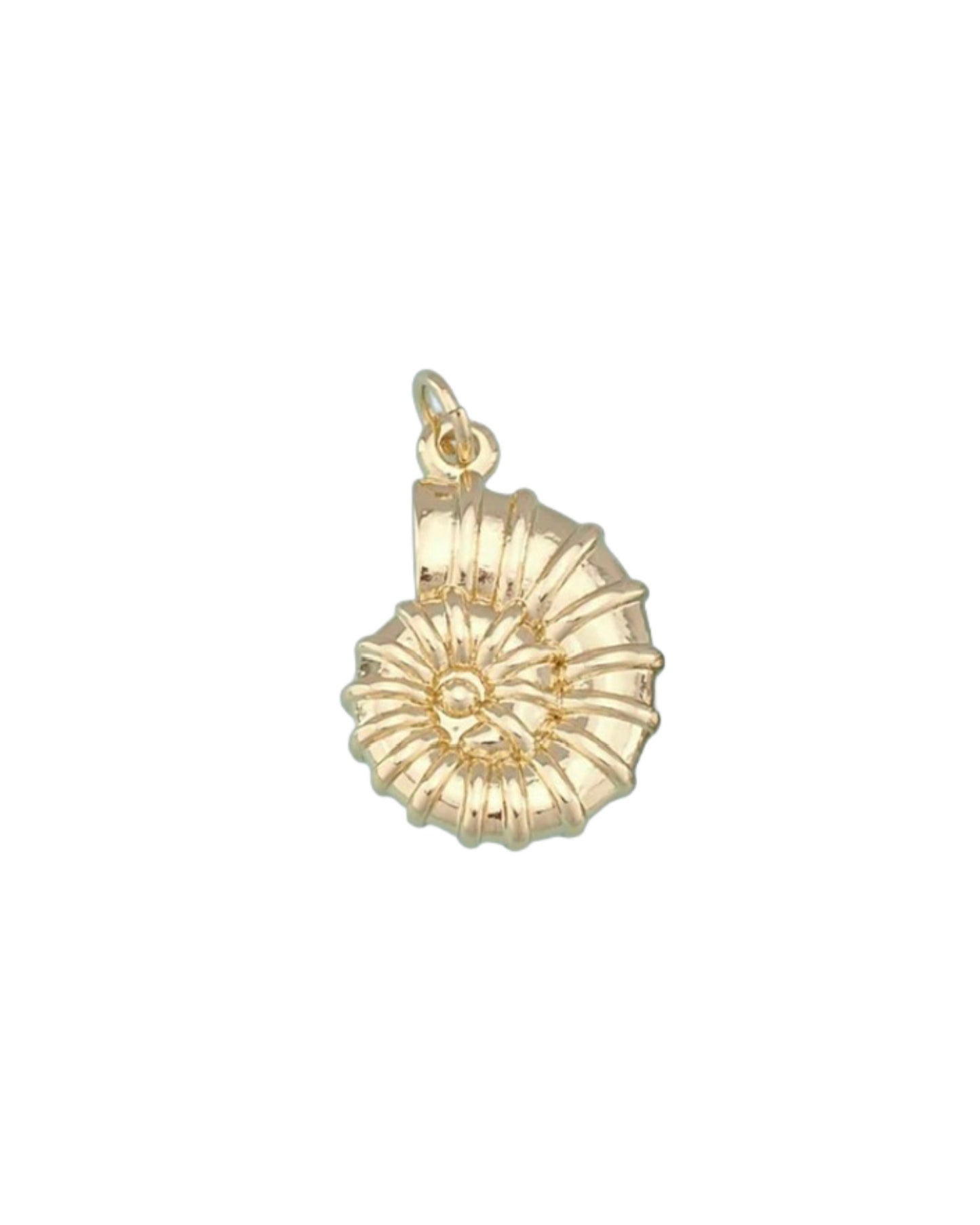 Gold Spiral Shell Charm