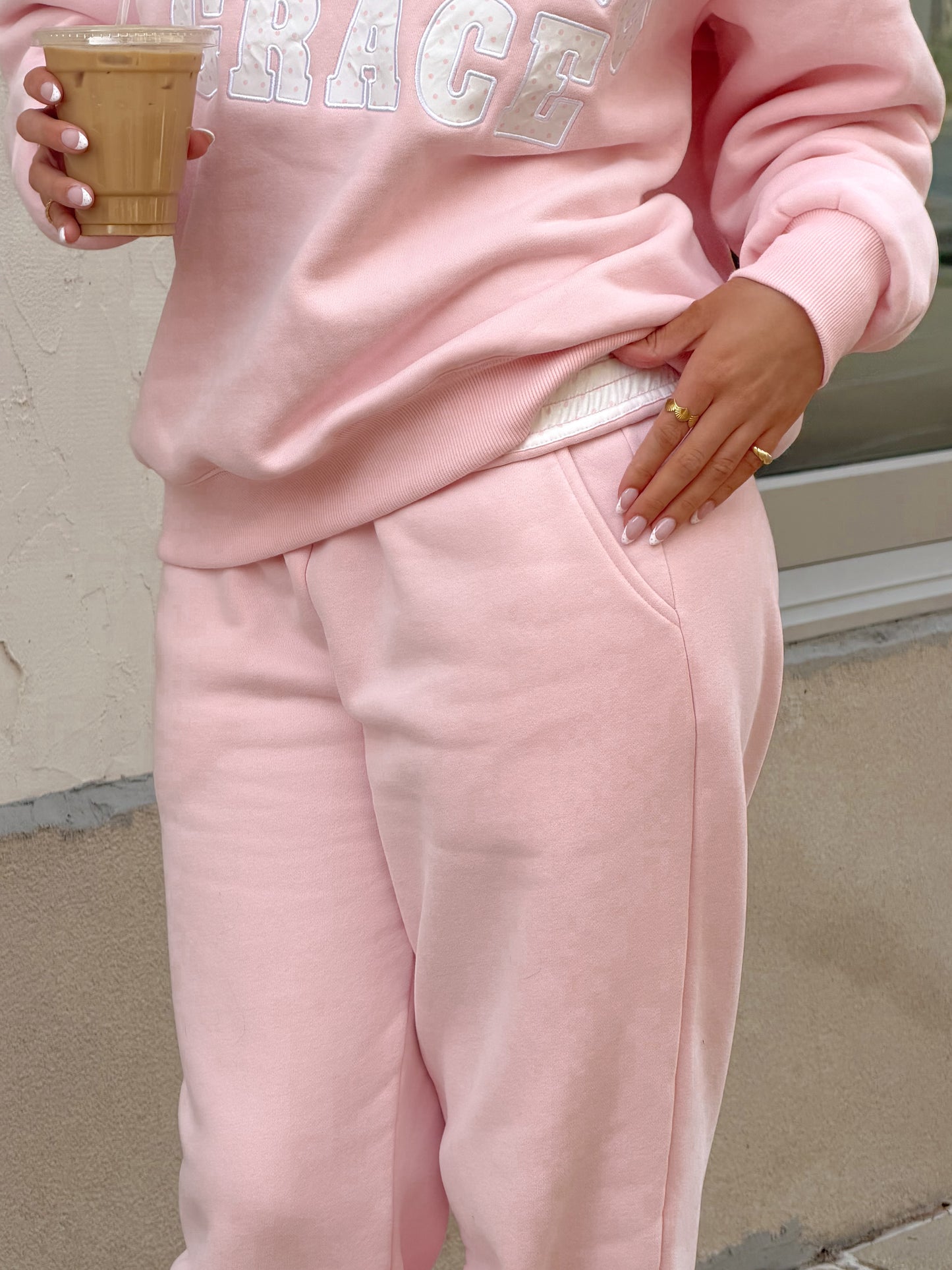GG Pastel Pink Sweatpants